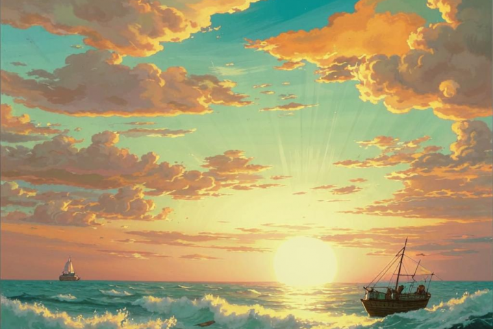 Иллюстрация книги о море