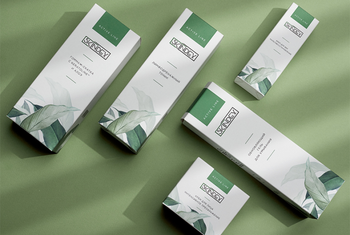 Упаковка для линии косметики SKINDEX