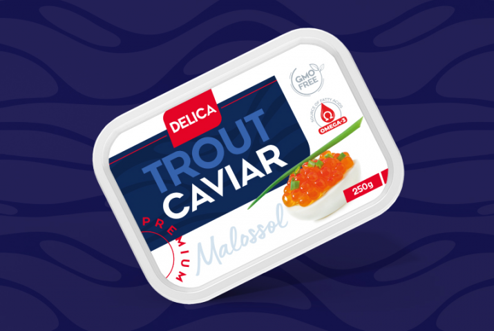 Этикетка для упаковки икры