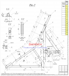 Чертеж рамы Рм1
