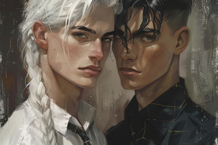 Книжная иллюстрация: девушка и юноша