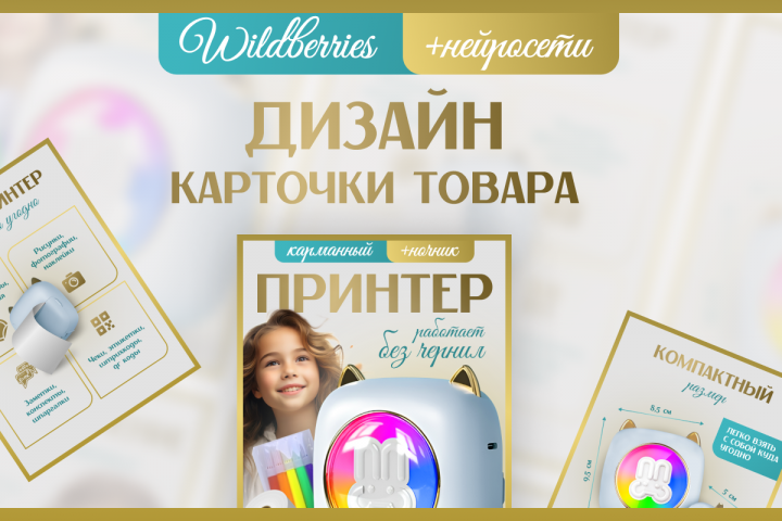 Инфографика Карточка товара вайлдберриз Принтер