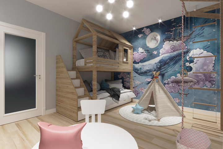 Детская с китами