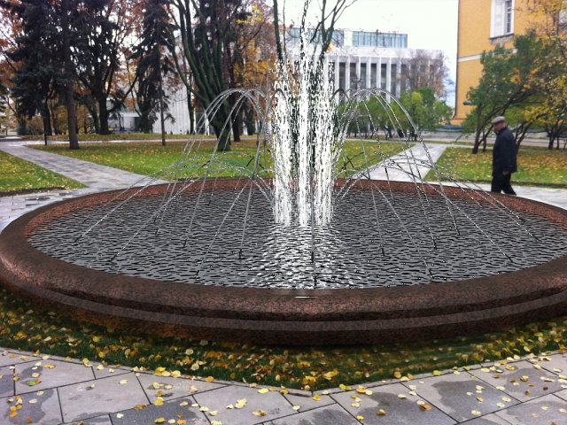 Фотомонтаж, фонтан