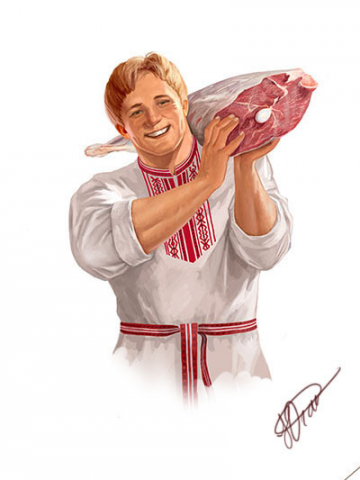 Рекламный персонаж на этикетку