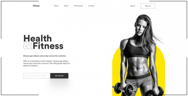 Адаптивная верстка страницы сайта Fitness