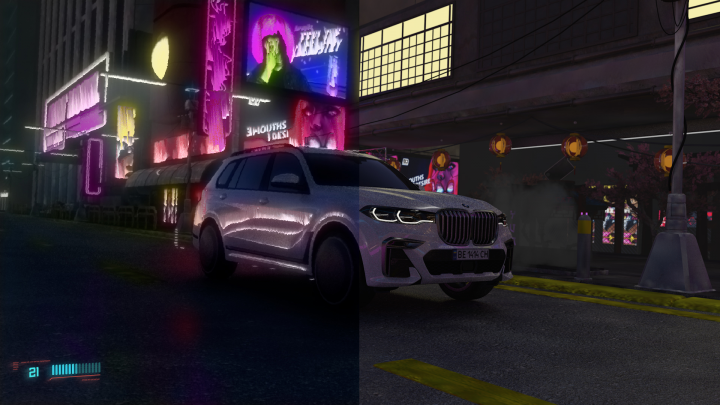 Анимация BMW в стиле Cyberpunk