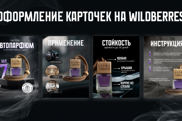 Инфографика карточки товара "Автопарфюм"