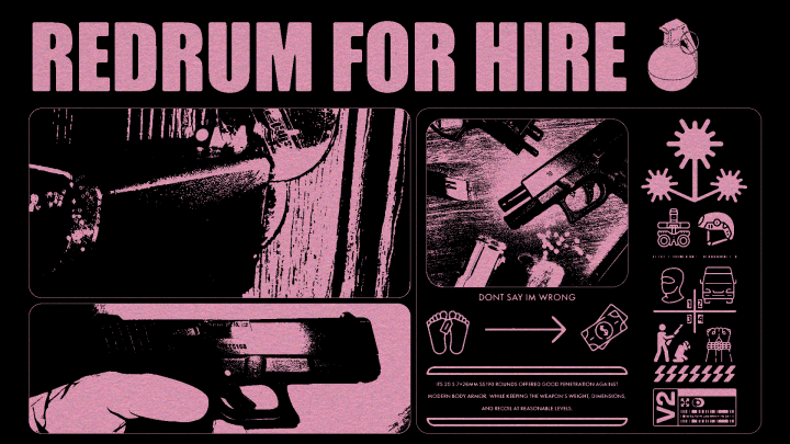 Постер "Redrum For Hire"