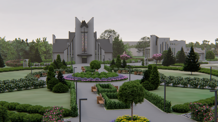 Проект здания Костела в г. Бресте