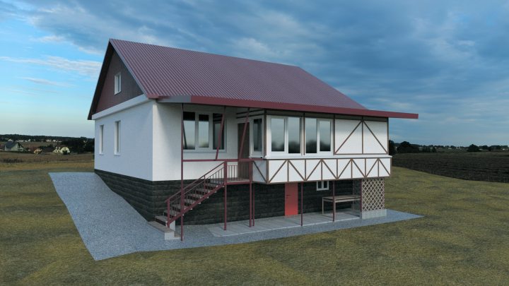 Визуализация реконструкции жилого дома