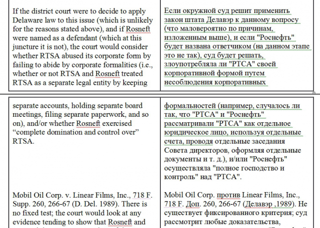 судебное разбирательство "Роснефть"