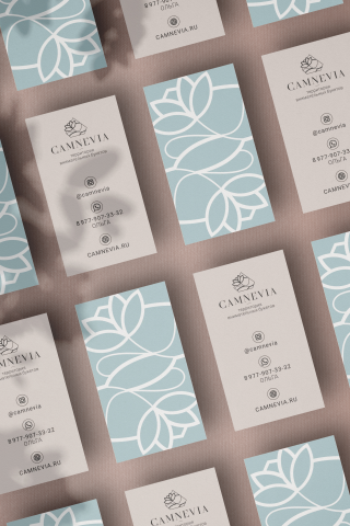 Дизайн вертикальной визитки