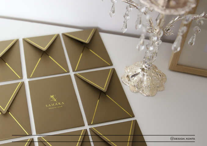 Дизайн конвертов с золотым фольгированием