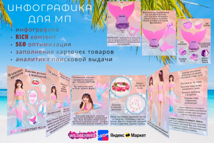 Инфографика для Озон, Вайлдберис, Яндекс маркет