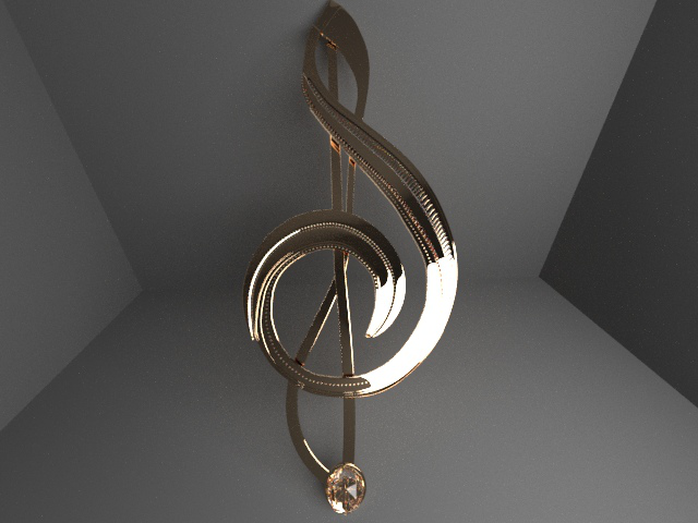 Брошь Скрипичный Ключ