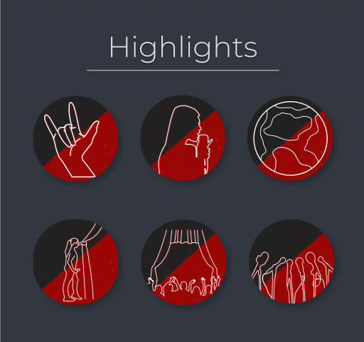 Highlights в Instagram для музыкального коллектива