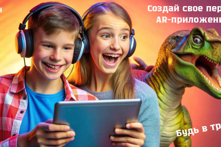 Баннер для курсов по разработке AR-приложений