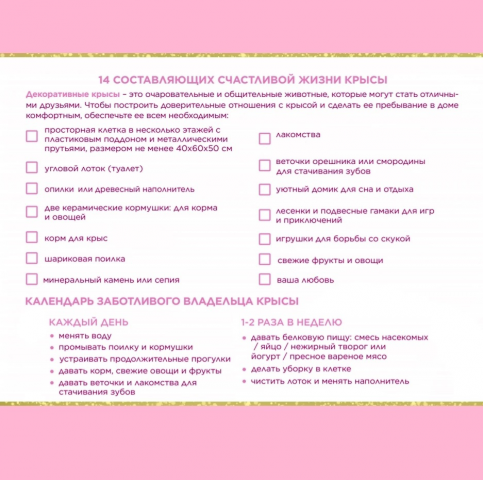 Пример памятки