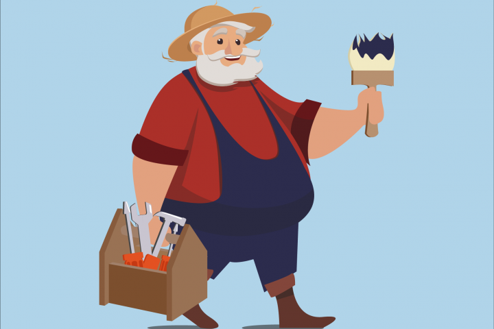 Фирменный персонаж для строительного магазина