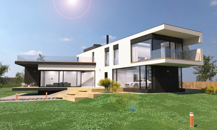 Дом с консолью /  House with cantilever