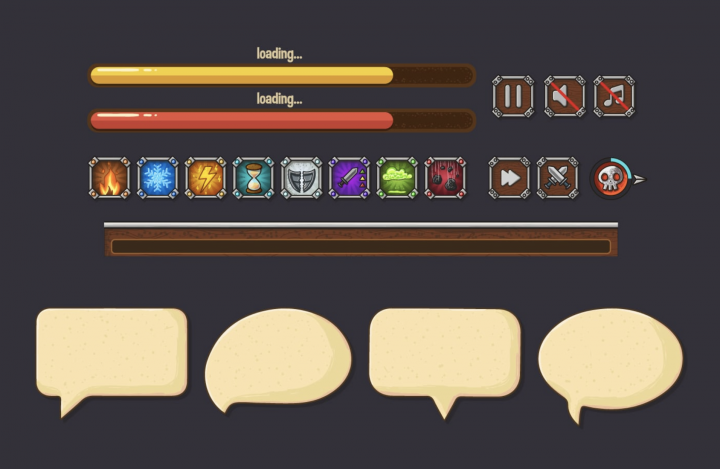 GUI элементы для игры