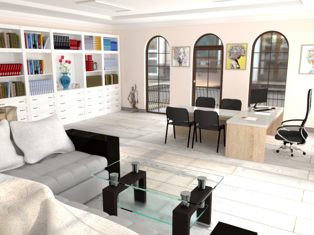 office area of 50 sq. m.