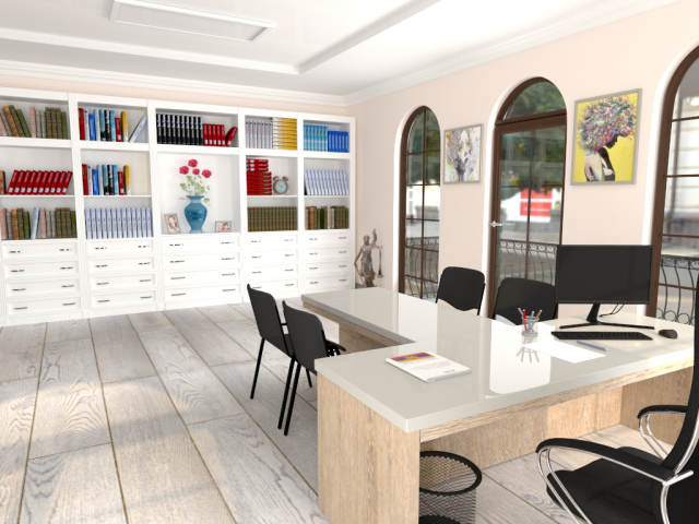 office area of 50 sq. m.