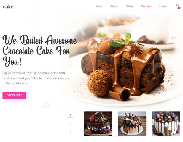 Верстка сайта кондитерской