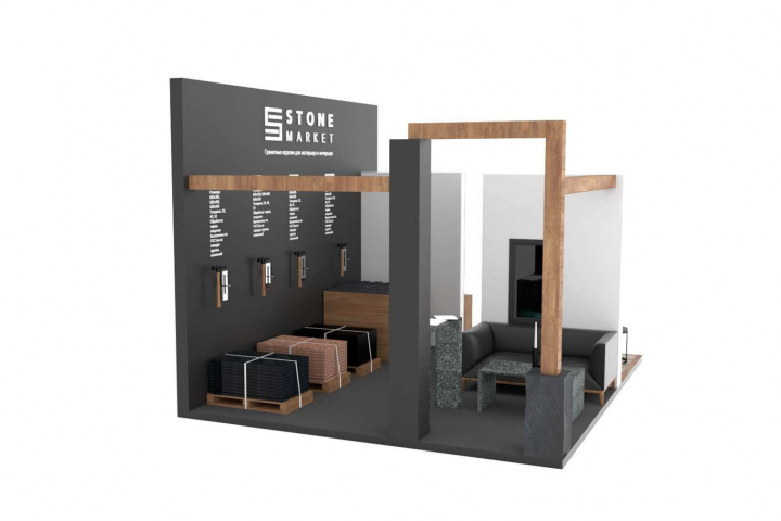 ВЫСТАВОЧНЫЙ СТЕНД МАГАЗИНА КАМНЯ