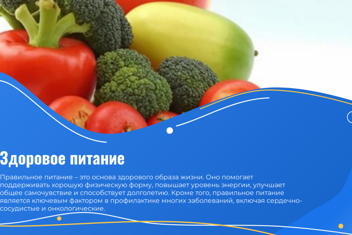 Презентация на тему полезного питания.