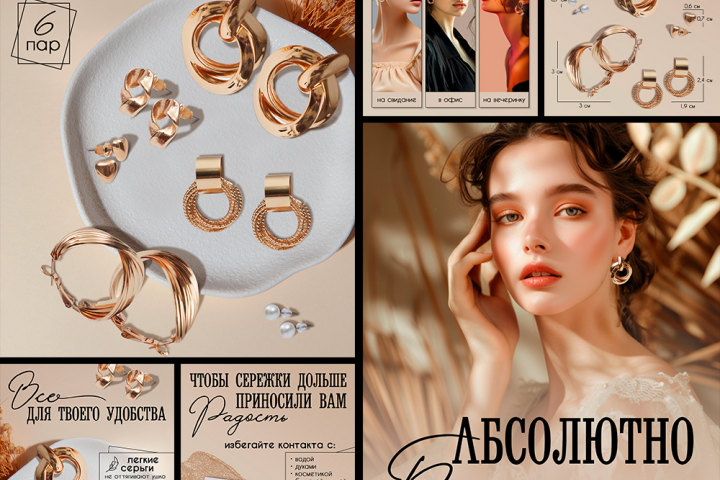 Инфографика «Набор сережек»