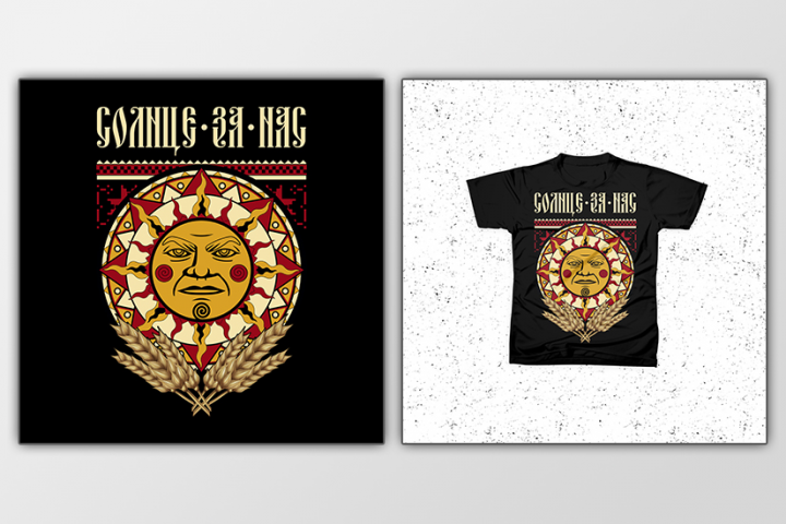 Разработка принта для производства футболки