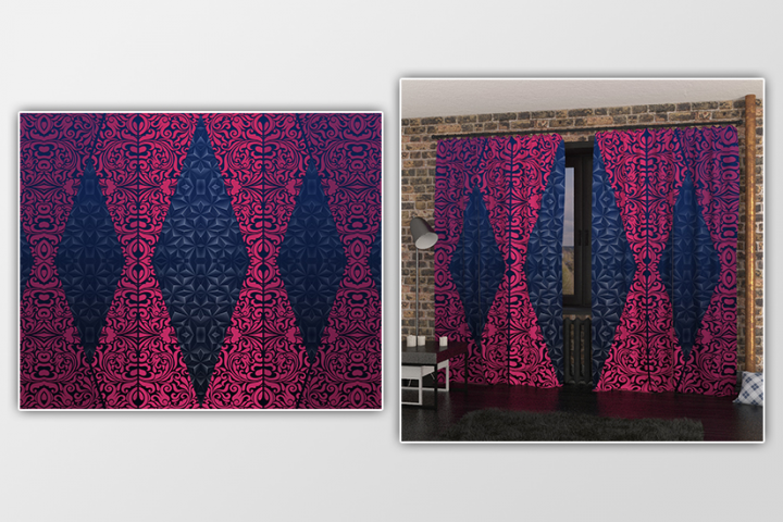 Разработка принта для производства штор