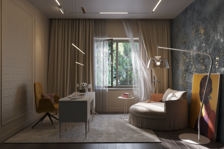 Кабинет в современном стиле