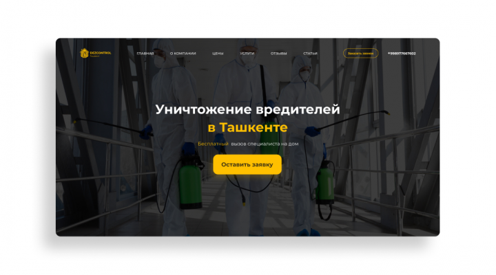 Сайт для "Dezcontrol"