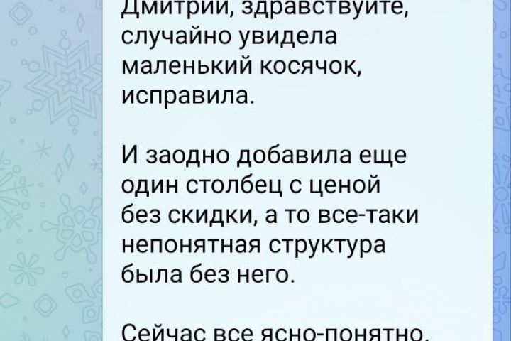 По своей инициативе могу улучшить работу даже после оплаты