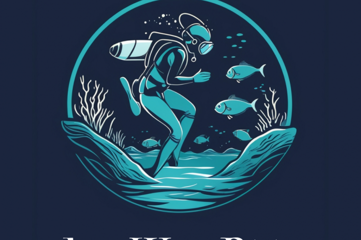 Логотип для компании "AquaWave Diving"