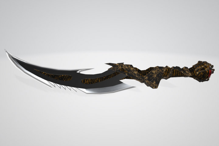 "Dragon Knife" Low-poly