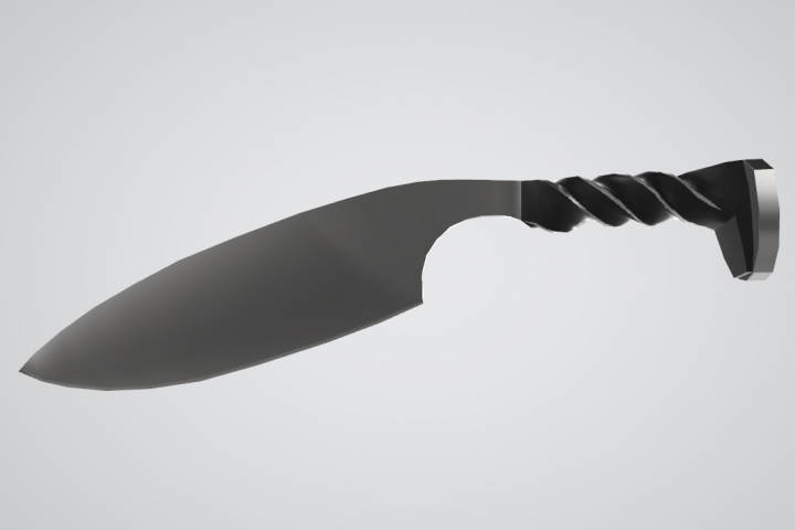 Low-poly модель ножа
