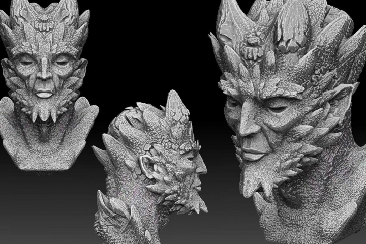 Модель Друида в Zbrush