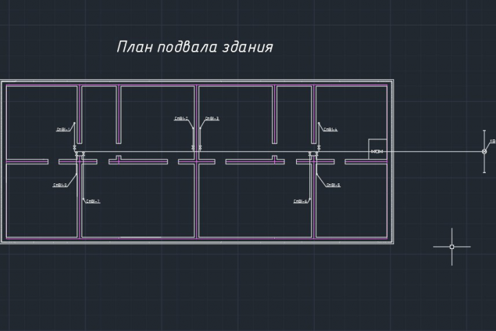 План подвала здания