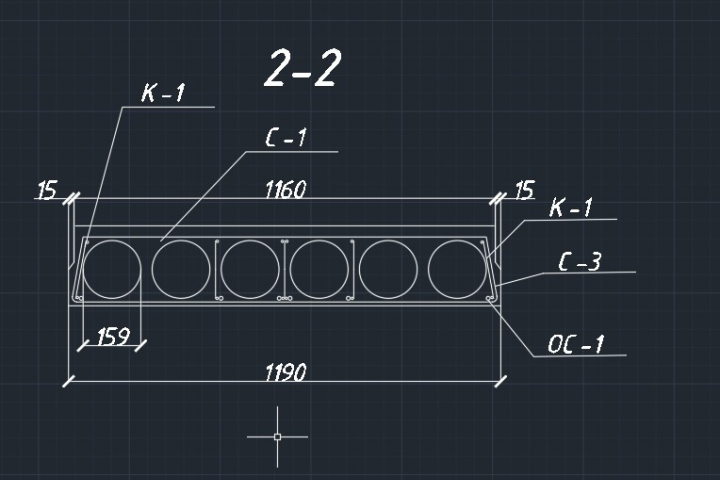 Разрез плиты перекрытия