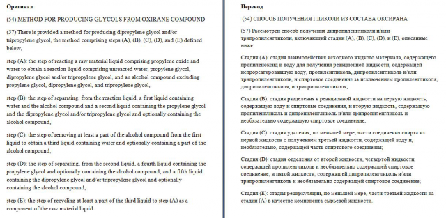 Образец медицинского перевода