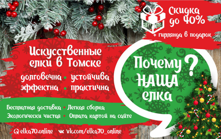 Баннер продажи елок