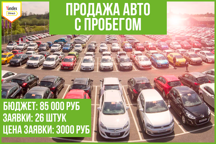 Кейс: продвижение услуг продажи автомобилей с пробегом (Рязань)