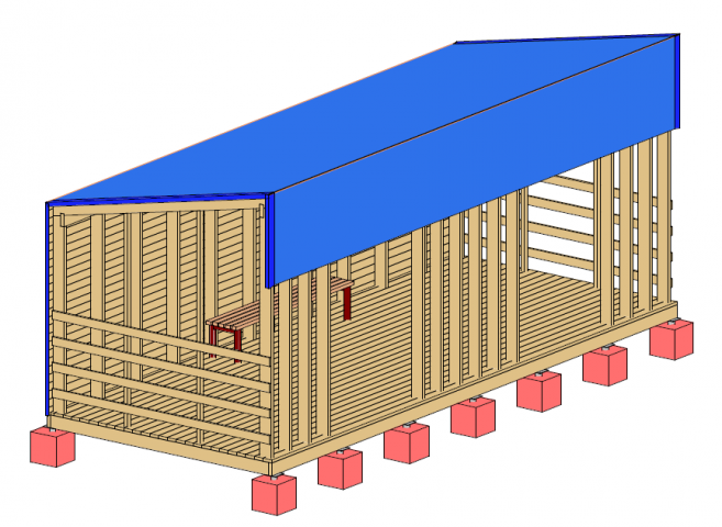 Простой навес в REVIT