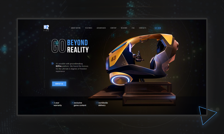 Landing Page для VR-симулятора B2fire