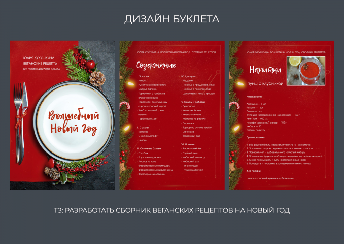 Дизайн и верстка сборника новогодних рецептов
