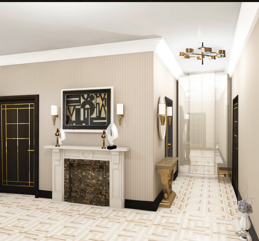 Дизайн квартиры "Меланжевый шик". Ар-деко